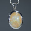 Natural Australian Boulder Opal Silver Pendant with Silver Chain (14mm x 10mm) Code - SD385