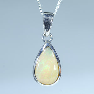 Natural Australian Boulder Opal Silver Pendant
