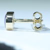 Natural Australian Boulder Opal Gold Earring Studs (5.5 x 5.5mm) Code EE108