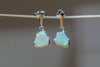 Silver Opal Stud Drop Earrings - Lightning Ridge - Australian Opal Shop