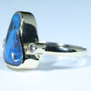 Natural Solid Australian Boulder Opal and Diamond Gold Ring - Size 8 Code - EM274