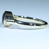 Lightning Ridge Solid Black Opal and Diamond Gold Ring - Size 7.25 US Code - EM273