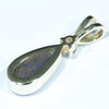 Natural Australian Boulder Opal and Diamond Gold Pendant (11mm x 5.5mm) Code - AA242
