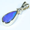 10k Gold - Solid Queensland Boulder Opal - Natural Diamond