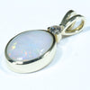 10k Gold - Solid Coober Pedy Opal - Natural Diamond