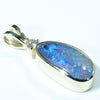 Natural Australian Boulder Opal and Diamond Gold Pendant (14mm x 7mm) Code - AA238