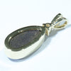 Natural Australian Boulder Opal and Diamond Gold Pendant (14mm x 7mm) Code - AA238