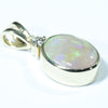 Coober Pedy Solid Opal and Diamond Gold Pendant (10.5 mm x 8mm) Code - AA219