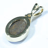 Natural Australian Boulder Opal and Diamond Gold Pendant (10mm x 7mm) Code - AA223