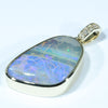 Natural Australian Boulder Opal and Diamond Gold Pendant (20mm x 13.5mm) Code - AA212