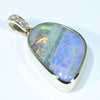 Natural Australian Boulder Opal and Diamond Gold Pendant (20mm x 13.5mm) Code - AA212