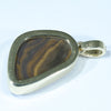 Natural Australian Boulder Opal and Diamond Gold Pendant (20mm x 13.5mm) Code - AA212