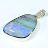 Natural Australian Boulder Opal and Diamond Gold Pendant (20mm x 13.5mm) Code - AA212