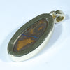 Natural Australian Boulder Opal and Diamond Gold Pendant (20mm x 9.5mm) Code - AA211
