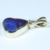 Natural Australian Boulder Opal and Diamond Gold Pendant (11mm x 10mm) Code - AA229