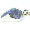 Natural Australian Boulder Opal Gold Pendant (21.5mm x 17mm) Code - AA204