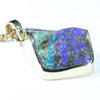 Natural Australian Boulder Opal Gold Pendant (21.5mm x 17mm) Code - AA204