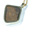 Natural Australian Boulder Opal Gold Pendant (21.5mm x 19.5mm) Code - AA206