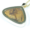 Natural Australian Boulder Opal and Diamond Gold Pendant (18mm x 25mm) Code - AA214