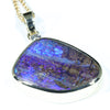 Natural Australian Boulder Opal and Diamond Gold Pendant (16mm x 21mm) Code - AA199