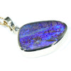 Natural Australian Boulder Opal and Diamond Gold Pendant (16mm x 21mm) Code - AA199