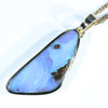 Natural Solid Australian Boulder Opal Gold Pendant (26.5mm x 11mm) Code - AA197