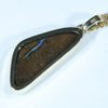 Natural Solid Australian Boulder Opal Gold Pendant (26.5mm x 11mm) Code - AA197