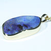 Natural Australian Boulder Opal Gold Pendant (30mm x 19mm) Code - AA195