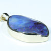 Natural Australian Boulder Opal Gold Pendant (30mm x 19mm) Code - AA195