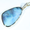 Natural Solid Australian Boulder Opal and Diamond Gold Pendant (26mm x 17.5mm) Code - AA194