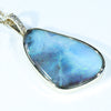 Natural Solid Australian Boulder Opal and Diamond Gold Pendant (26mm x 17.5mm) Code - AA194