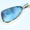 10k Gold - Solid Queensland Boulder Opal - Natural Diamonds