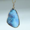 Natural Australian Boulder Opal Gold and Diamond Pendant