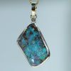 Natural Australian Opal Gold Pendant