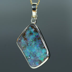 Boulder Opal Gold Pendant 
