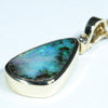 Natural Solid Australian Boulder Opal Gold Pendant (18mm x 11mm) Code - AA202