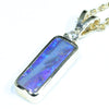 Natural Australian Boulder Opal and Diamond Gold Pendant (14.5mm x 5.5mm) Code - AA236