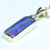 Natural Australian Boulder Opal and Diamond Gold Pendant (14.5mm x 5.5mm) Code - AA236