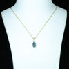 Natural Australian Boulder Opal and Diamond Gold Pendant (11mm x 6.5mm) Code - AA237