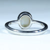 Coober Pedy Solid White Opal Silver Ring - Size 5.5 Code CC279