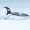 Coober Pedy Solid White Opal Silver Ring - Size 7.75 Code CC291