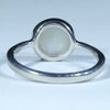 Coober Pedy Solid White Opal Silver Ring - Size 7.75 Code CC291