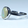Australian Solid Boulder Opal Silver Ring - Size 6.75 Code CC264