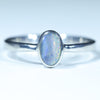 Natural Australian Boulder Opal Silver Ring