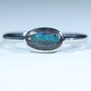 Natural Australian Boulder Opal Silver Ring