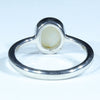 Coober Pedy Solid White Opal Silver Ring - Size 6 Code CC283