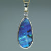 Natural Australian Boulder Opal Gold Pendant