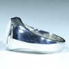 Coober Pedy Solid White Opal Mens Silver Ring - Size 11.25 Code - MM48