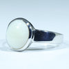 Sterling Silver - Solid Coober Pedy White Opal