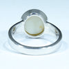 Coober Pedy White Opal Silver Ring - Size 9.25 Code CC215